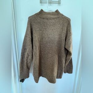 Well Worn Women's Brown Mockneck Sweater
